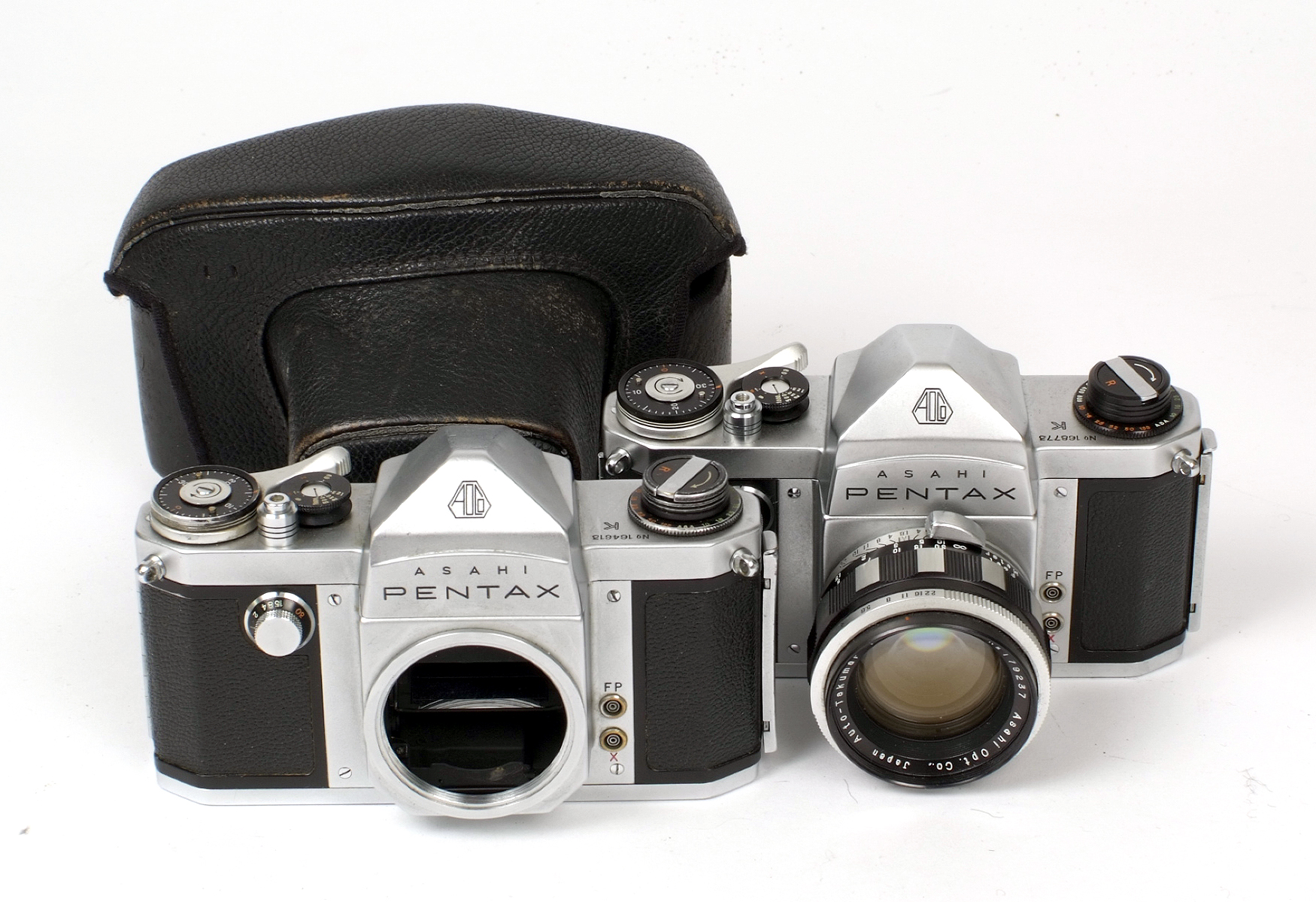 Pentax K Camera and Lens. Comprising Pentax K body #1668773 with correct 55mm f1.8 Auto-Takumar lens