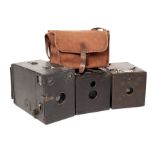 Group of Three Large Box Cameras. To include Kodak No 2 Bullet (condition 5/6F) and an uncommon