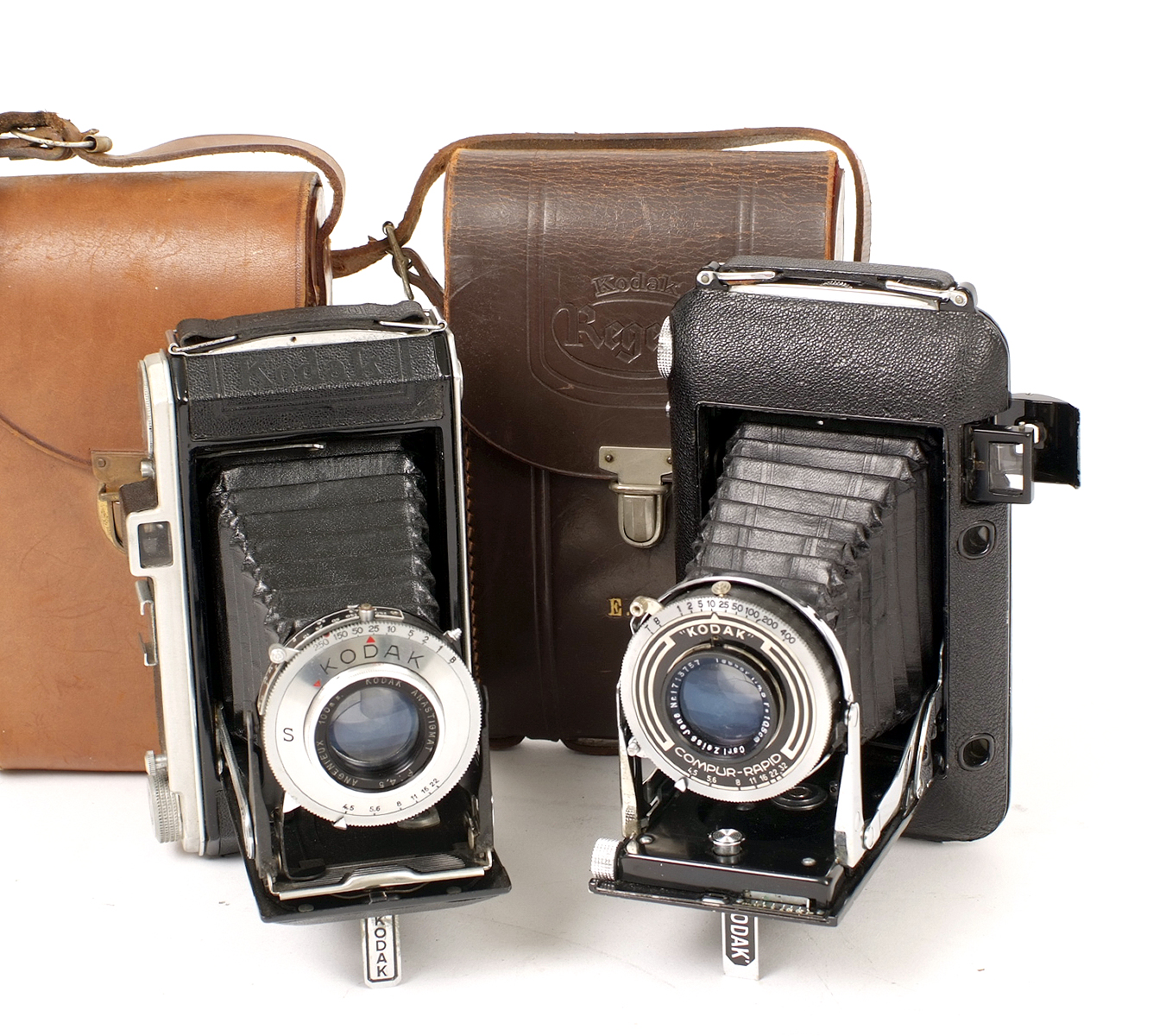 Two Kodak Folding Roll Film Cameras inc Regent CRF model. (condition 5F). (From the Bob White
