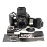 A Bronica ETRSi Medium Format Outfit. Comprising complete body, with WLF and AE-II Finder E,