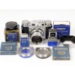 Voigtlander Prominent 35mm CRF Camera. (condition 4/5F) with Nokton 50mm f1.5 lens (slight
