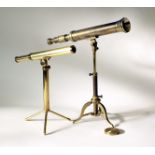 Two Modern Reproduction Telescopes on Collapsible Stands. One by Tasco. (Cabinet Y)