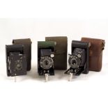 Three Kodak Vest Pocket Cameras, inc Boy Scout Model in Original Case. (all condition 4/5F). (From