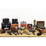 Collection of Vintage & Other Cameras. To include Wizard No2 (lens detached), Zorki 4, Zeiss Movie