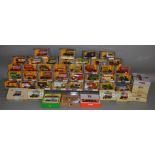 39 boxed Corgi Classics diecast models, including many Thorneycroft vans and buses, together with