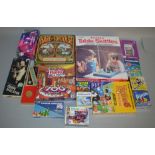 A mixed lot containing Games and other items, including 'Vimto Cluedo' and 'Famous 5 On the Case',