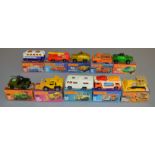 10 Matchbox Superfast diecast models including 11 Car Transporter, 22, 28 Stoat, 38 Armoured Jeep,