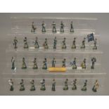 31 unboxed painted  RAF Band  circa 1939 metal soldier figures, bases marked 'John Tunstill', with