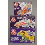 3 Ghostbusters vehicles by Kenner all in original boxes; Ecto-500, Ecto-3 and Highway Haunter (3).