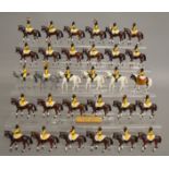 30 Skinners Horse painted metal soldier figures mounted on horseback, unbranded and unboxed, the