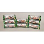 EX-SHOP STOCK:Eight boxed Diecast Eddie Stobart lorries by Oxford, part of the Stobart Rugby Super