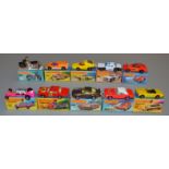 10 Matchbox Superfast diecast models including 1, 3, 10 Plymouth Police Car, 27, 50, 58, 59 Fire