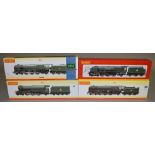OO Gauge. 4 boxed Hornby Locomotives including R2341 BR 4-6-2 Class A3, R2231 BR 4-6-2 Duchess Class