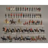 42 unboxed painted soldier figures, together with a further 19 on horseback, with the majaority of