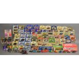 92 diecast models which includes; Oxford, Lledo, Corgi, Matchbox, bikes etc, some models are boxed