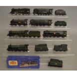 OO Gauge. Seven unboxed Hornby  Steam Locomotives including 4-6-0 'Hardwick Grange', 4-4-0 '