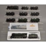 OO Gauge. A Bachmann V2 2-6-2 Locomotive '60825' in polystyrene tray together with 9 unboxed
