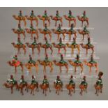 32 Indian Military Band on Camels painted metal soldier figures, unbranded and unboxed. (32)