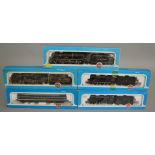 OO Gauge. 4 boxed Airfix Steam Locomotives including 54121-3 'Royal scot' in BR livery together with
