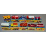 10 Matchbox Superfast diecast models including 12, 16 Badger, 18 Field Car, 22 Freeman Inter-City