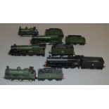 OO Gauge. 5 unboxed kit/unnamed Locomotives, all with Tenders, in Great Western and B.R. liveries