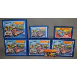 4 empty Matchbox Superfast Collectors Cases each with handles and their full complement of four