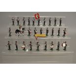 28 unboxed painted S.S. Band circa 1939 white metal soldier figures  with accompanying nameplate. (