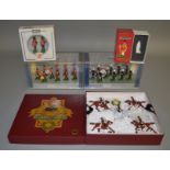 3 boxed Britains ceremonial soldier figure sets, 'The Middlesex Regiment', 'The Royal Marines', both