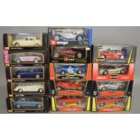 14 boxed Burago and Maisto mostly 1:18 scale diecast models (14).