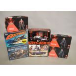 Ex Shop stock - 7 Batman related model kits which includes; Batboat, Batmobile, Batgirl figure