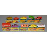 10 Matchbox Superfast diecast models including 8 Wild Cat Dragster, 17, 26 Big Banger, 28 Stoat,