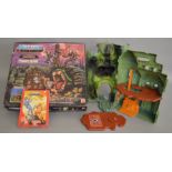 3 He-Man Masters Of The Universe items, Castle Greyskull (unboxed) and The Evil Horde Fright Zone (