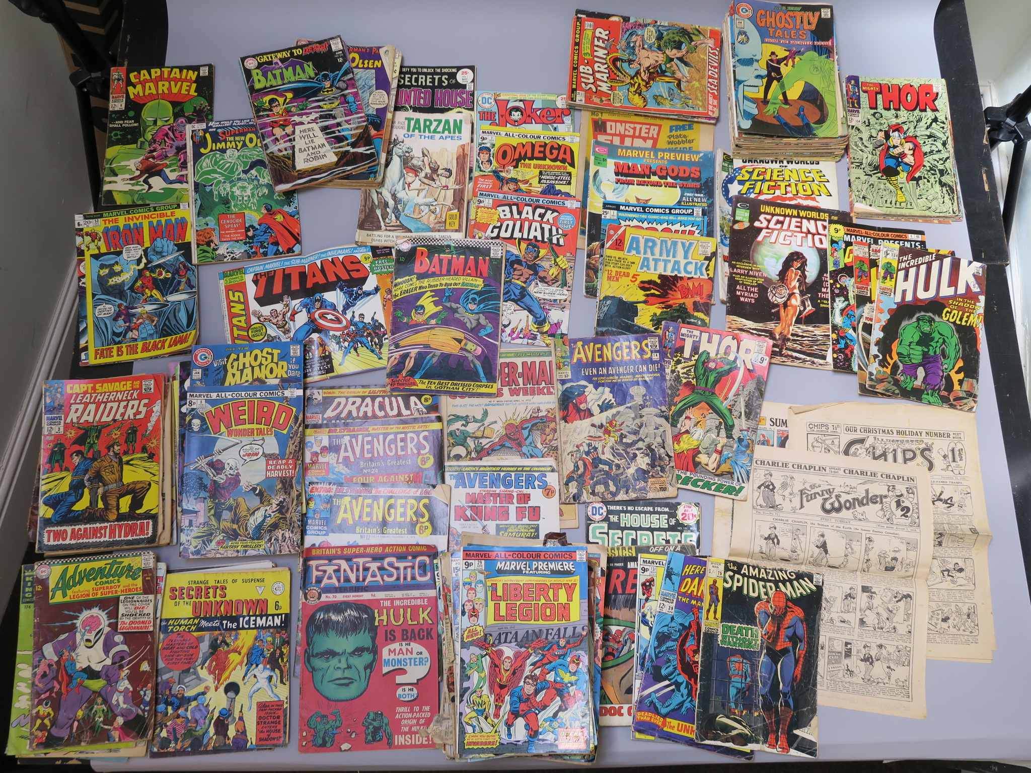 Collection of US and UK comics includes Marvel comics The Titans no 1 with poster, The Amazing