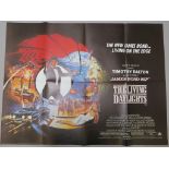 The Living Daylights (1987) original first release full colour British Quad film poster picturing