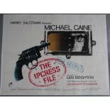 The Ipcress File (1965) linen backed British Quad film poster with the virtually unknown Michael