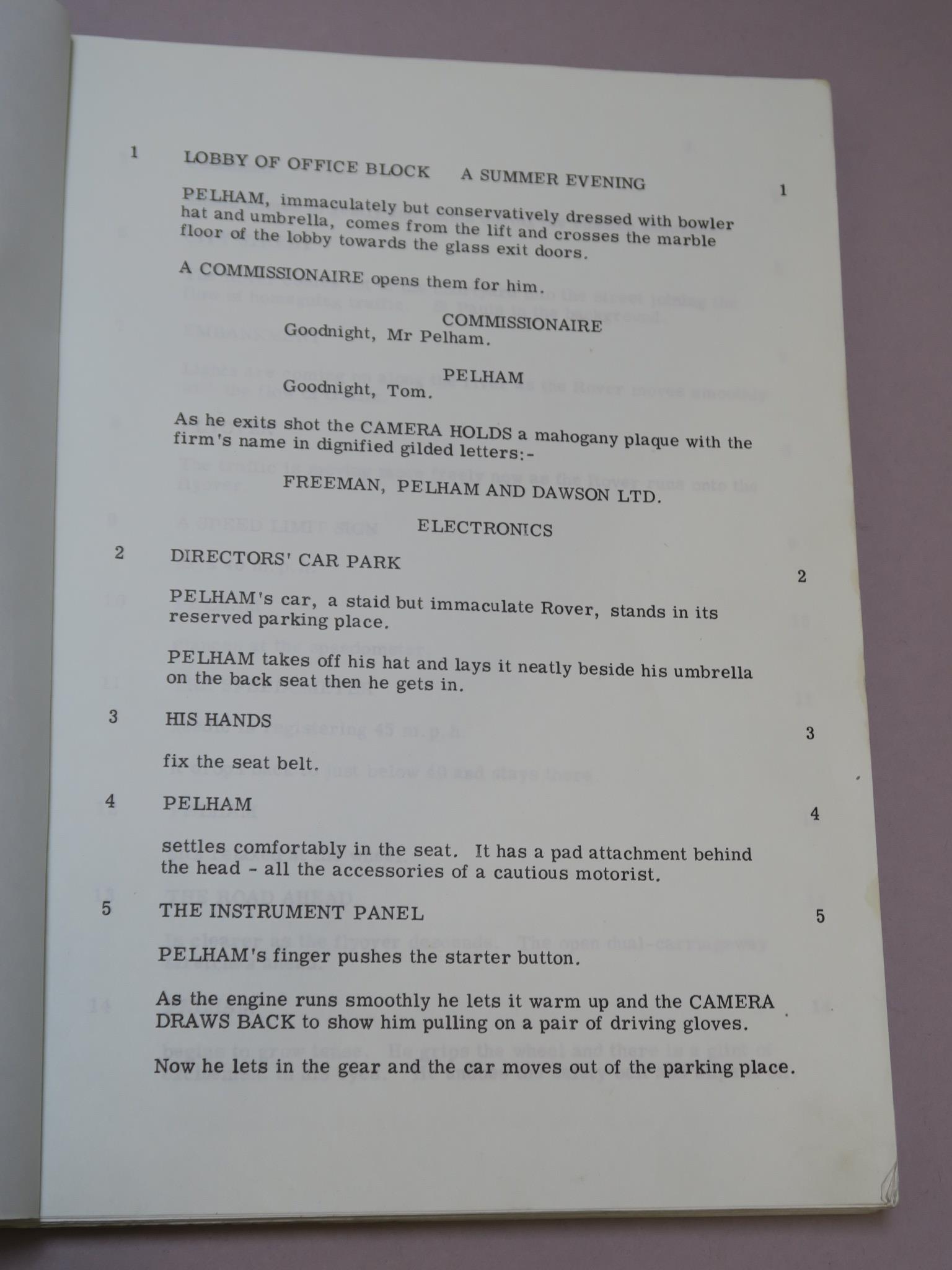 The Man who Haunted Himself original shooting script dated July 1969 from alpha-Dearden - Image 3 of 5