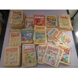 Large collection of over 200 UK comics mostly from 1972 - 1974 including Spider-man Comics weekly no