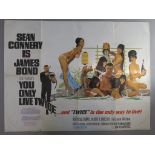 You only live Twice 1967 James Bond style C British Quad film poster with art by Robert McGinnis,