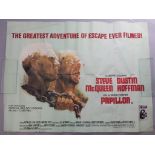 Collection of UK Quad film posters plus some larger including Papillon starring Steve McQueen and