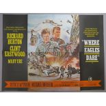 Where Eagles Dare (1969) first release British Quad film poster printed in England by Lonsdale and