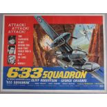 633 Squadron (1964) original British quad film poster starring Cliff Robertson, George Chakiris