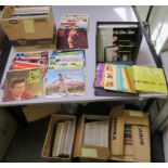 LP records four boxes and one record case comprising approx 60 Cliff Richard LPs, 40 History of Rock
