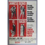 From Russia with Love original 1964 US one sheet film poster (folded) starring Sean Connery as James