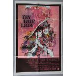 My Fair Lady International one sheet film poster from 1964 picturing Audrey Hepburn as Eliza