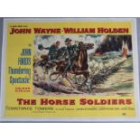 The Horse Soldiers original 1959 linen backed British Quad film poster featuring full colour artwork