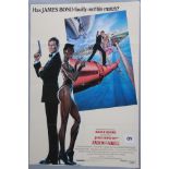 A View to A Kill (1985) original Australian one sheet film poster picturing Roger Moore as Bond
