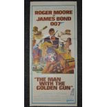 "The Man with the Golden Gun" James Bond Australian day-bill film poster picturing Roger Moore as