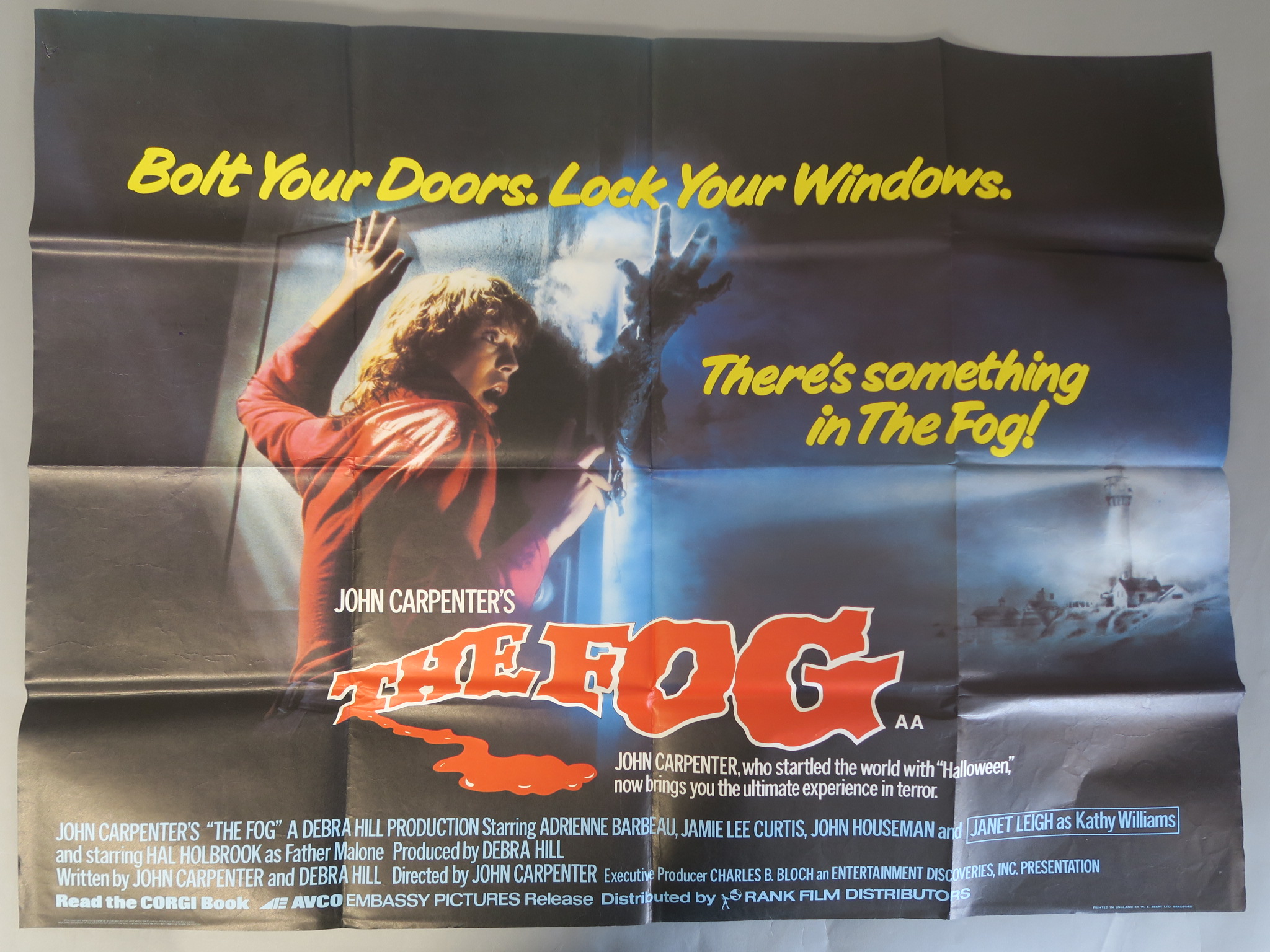 Collection of seven horror genre British Quad film posters to include - The Fog (1980, Dir: John