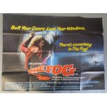 Collection of seven horror genre British Quad film posters to include - The Fog (1980, Dir: John