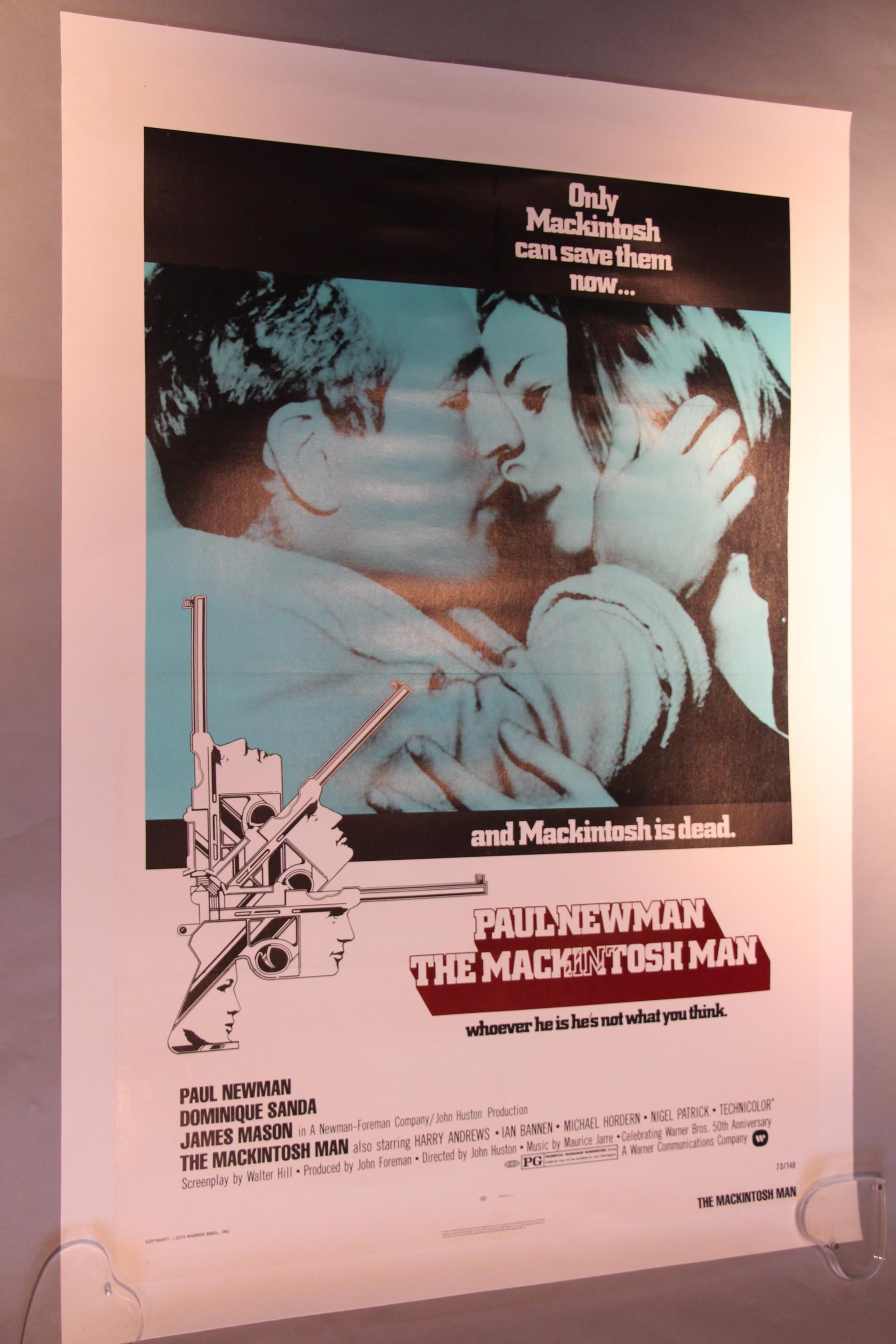 Paul Newman The Mackintosh Man original 1973 US one sheet film poster backed on linen 27 x 41